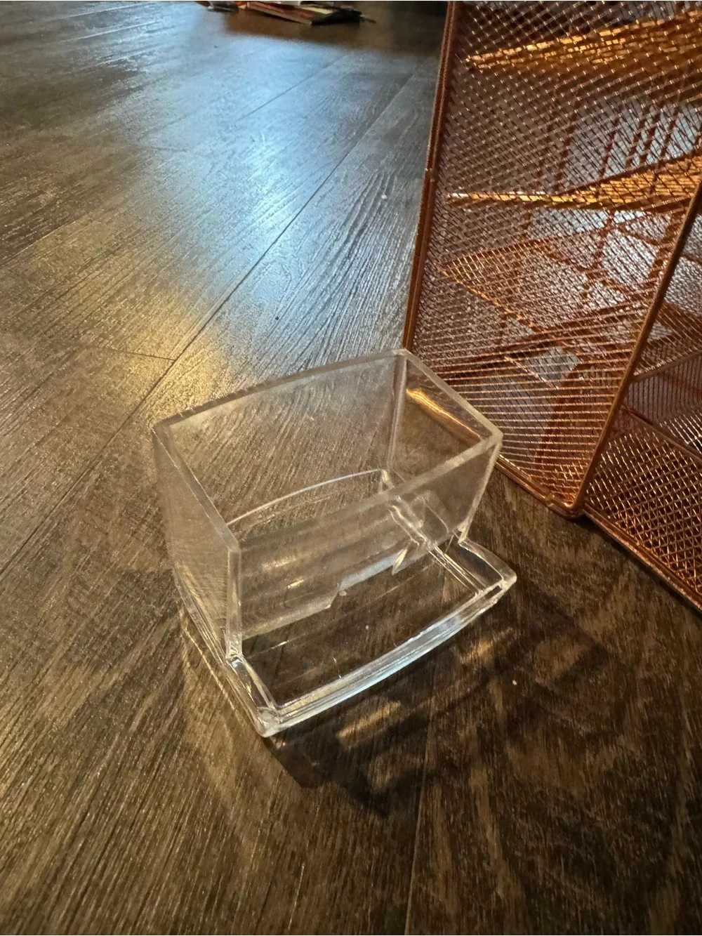 Metal Mesh Jewelry Organizer with Drawer - Copper Finish
